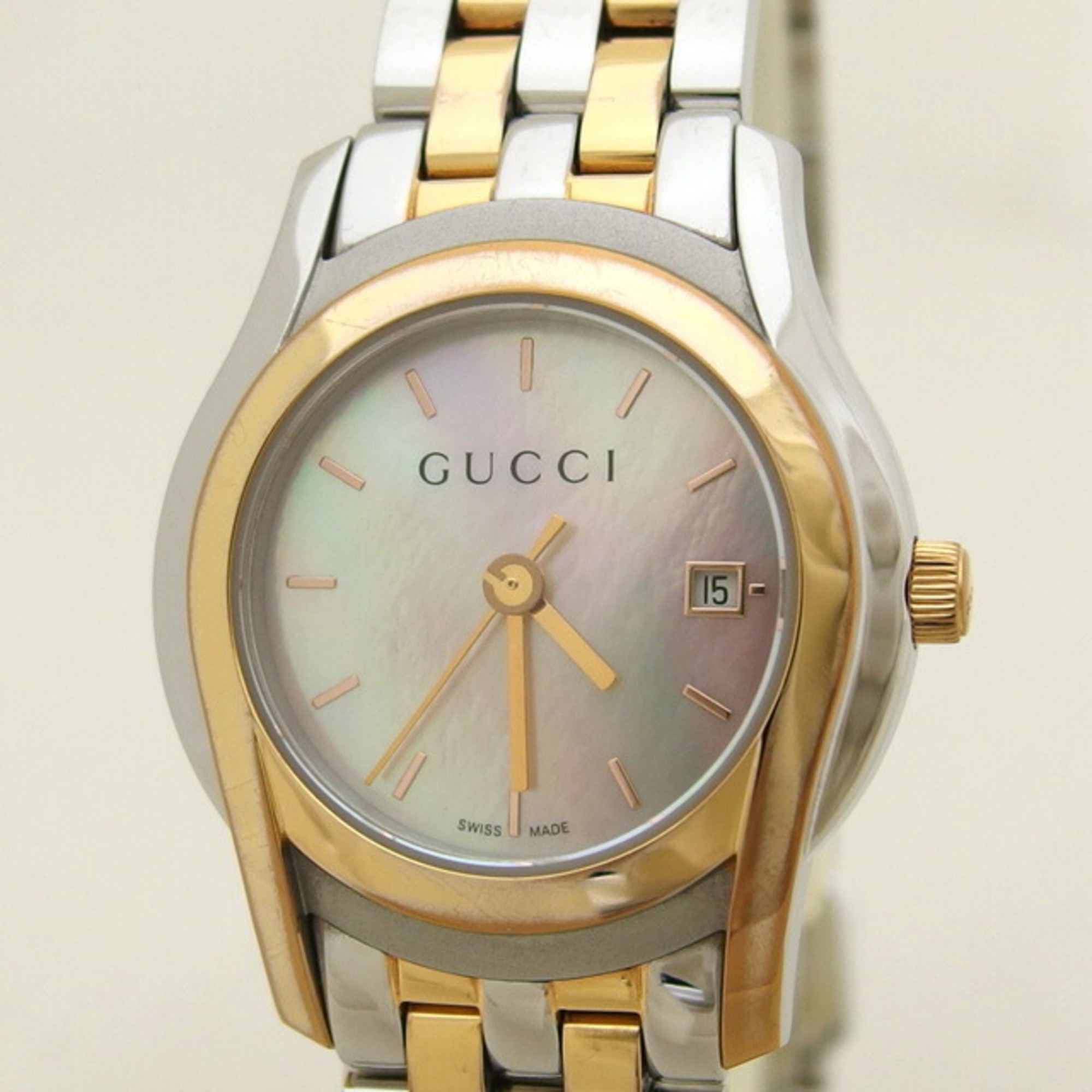 Gucci G Class Ladies Watch Pink Shell Dial Quartz